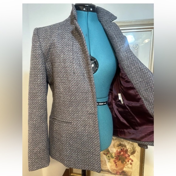 M.P.M. Originals Women’s Tweed Wool Lined Pockets Blazer Jacket Size 8 - Picture 5 of 10